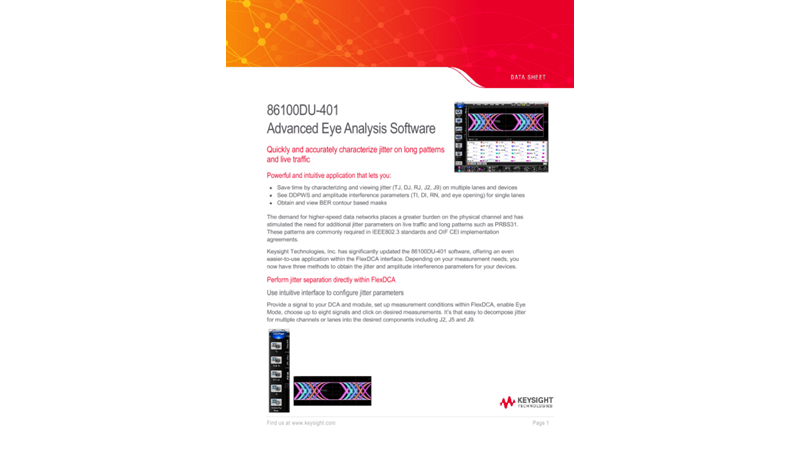 86100DU-401 Advanced Eye Analysis Software